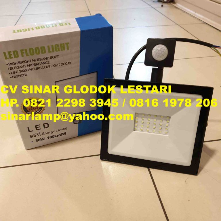 Lampu Sorot Sensor Gerak LED 30 watt